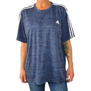 Adidas Active Short Sleeve Shirt Dark Blue Large